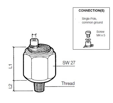 VDO Pressure switch 6.00 PSI